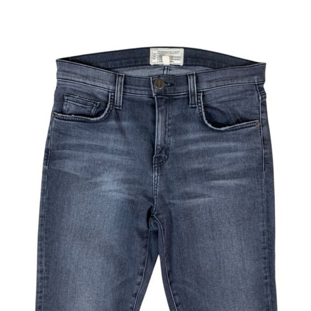 Current Elliott High Waist Skinny Jeans Dark Wash Stretch Denim 28 Gray‎ - Picture 2 of 5